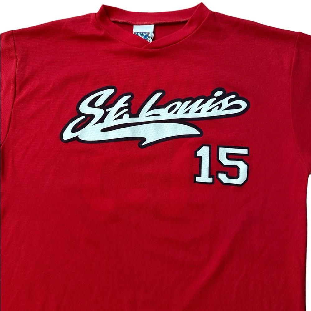 Vintage Y2K Red Jim Edmonds STL Cardinals Baseball Shirt/Jersey Size Large‎
